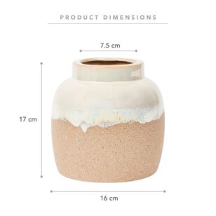 Cooper & Co Amari Ceramic Vase 16.5 cm Beige
