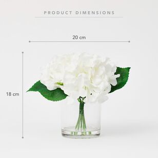 Cooper & Co Lacey Decorative 23 cm Hydrangea Arrangement White 23 cm