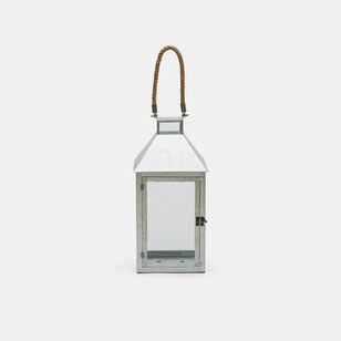 Chyka Home Outdoor Lantern With Rope Handle Silver