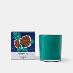 Soren Evergreen Pine Candle 360g White 360 g