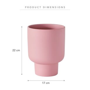 Cooper & Co Alcott Ceramic Planter Pot Pink 22 cm