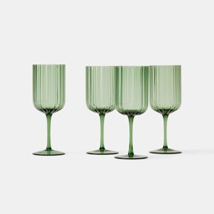 Chyka Home Dawn 4-Piece Wine Glass Set Green