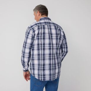 West Cape Classic Men's Stanmore Cotton Check Long Sleeve Shirt Dark Blue