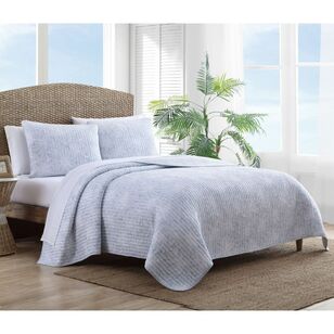 Tommy Bahama Makena Coverlet Set Canal Blue Queen