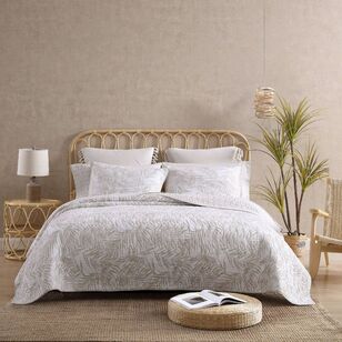 Tommy Bahama Palm Day Coverlet Set Sand Queen