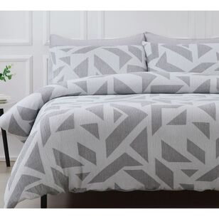 Phase 2 Tarwin Cotton Matelasse Quilt Cover Set Silver