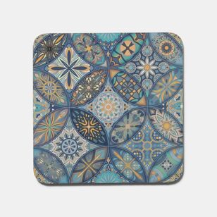 Soren Blue Symmetry Coaster 4 Pack