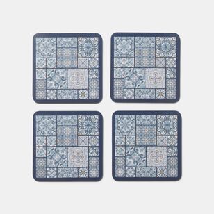 Soren Blue Tiles Coaster 4 Pack