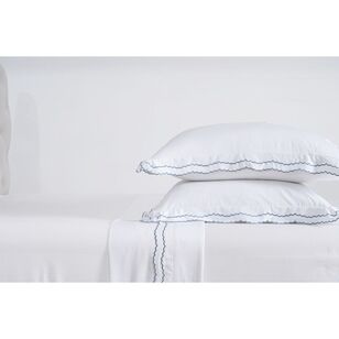Chyka Home Sweetheart 300 Thread Count Cotton Sateen European Pillowcase Blue 65 x 65 cm