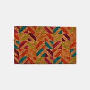 Soren Diagonal Coir Doormat Multicoloured 45 x 75 cm
