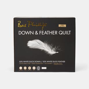 Bas Phillips 50/50 Duck Feather & Down Quilt White