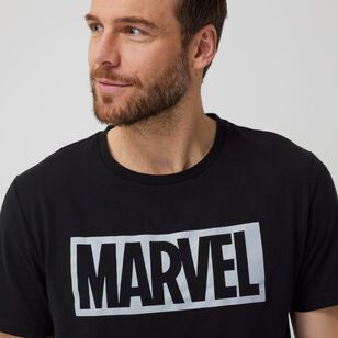 Marvel Men's Short Sleeve Sleep Tee Black