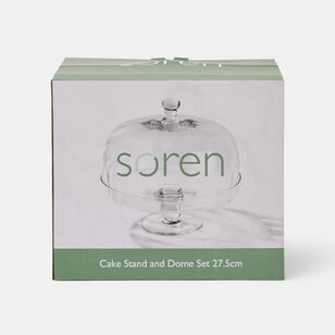 Soren Glass 27.5 cm Cake Stand with Lid