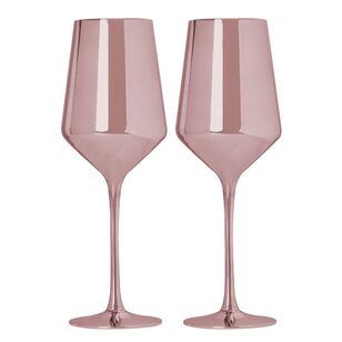 Cooper & Co Manhattan 2-Piece Wine Glass Set Rose Gold