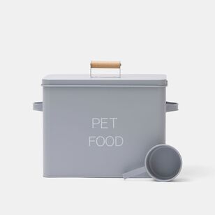 Soren Pet Food Tin With Scoop Grey