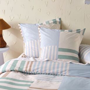 Linen House Bryde Cotton European Pillowcase Blue European