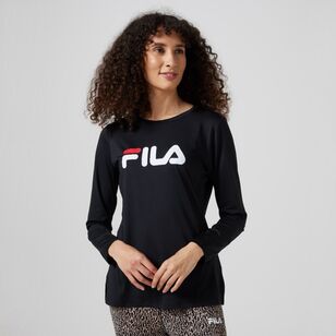 FILA Women's Lori Long Sleeve Quick Dry Top Black