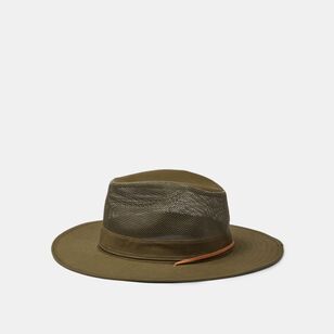 JC Lanyon Men's Mesh Crown Hat Khaki One Size
