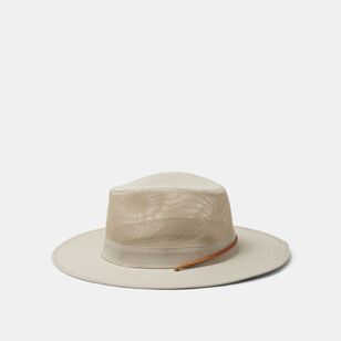 JC Lanyon Men's Mesh Crown Hat Stone One Size