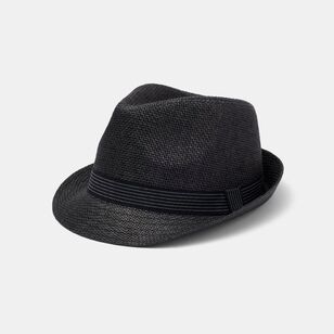 JC Lanyon Men's Weave Trilby Black One Size