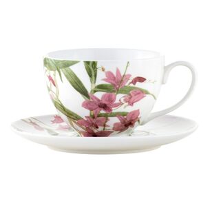 Maxwell & Williams Royal Botanic Gardens 240 ml Australian Orchids Cup & Saucer Pink