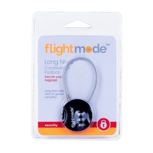 Flightmode 3 Dial Long Neck Cable Combination Padlock