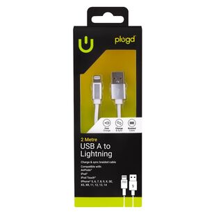 Plugd Charge & Sync 2 m USB A To Lightning Cord