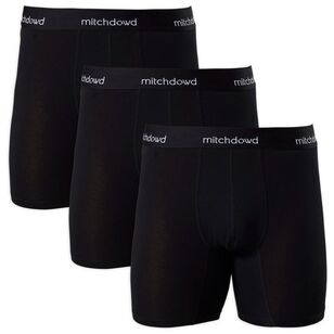 Mitch Dowd Men's Cotton Comfort Trunk 3 Pack Black