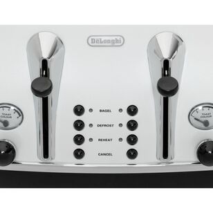 De'Longhi Icona 4 Slice Toaster White CTO4003W