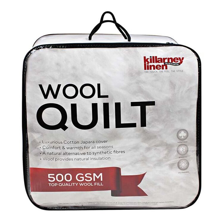 KILLARNEY 500GSM Winter Weight Wool Quilt Double Bed

