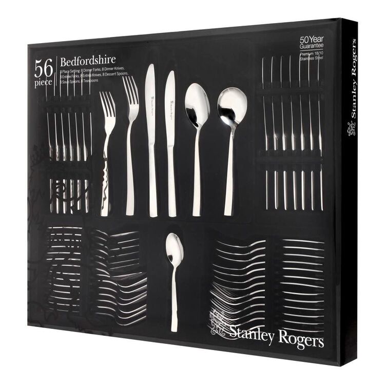 STANLEY ROGERS Bedfordshire 18/10 56pc Stainless SteelCutlery Set
