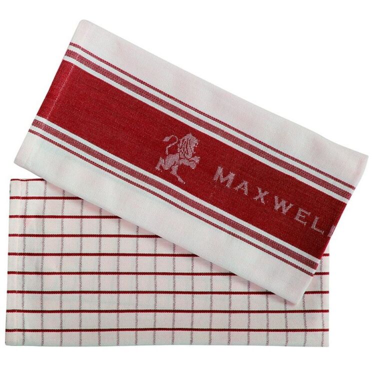 Maxwell & Williams Epicurious 2-Piece Tea Towel 50 x 70 cm Red