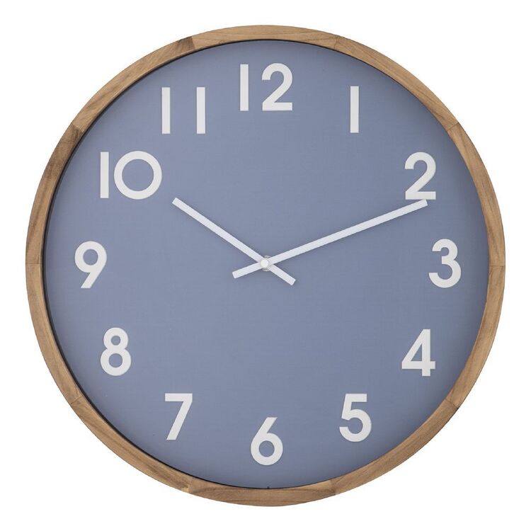 Amalfi Leonard Wall Clock Blue/White/Natural 41.5x5.5x41.5cm
