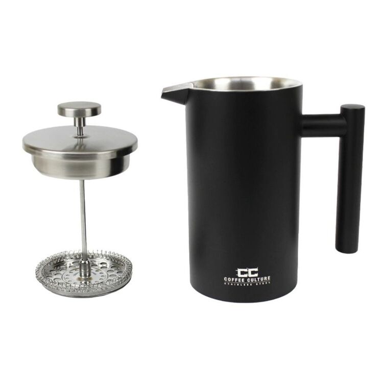 Coffee Culture Matte Black Double Wall Plunger 800ml