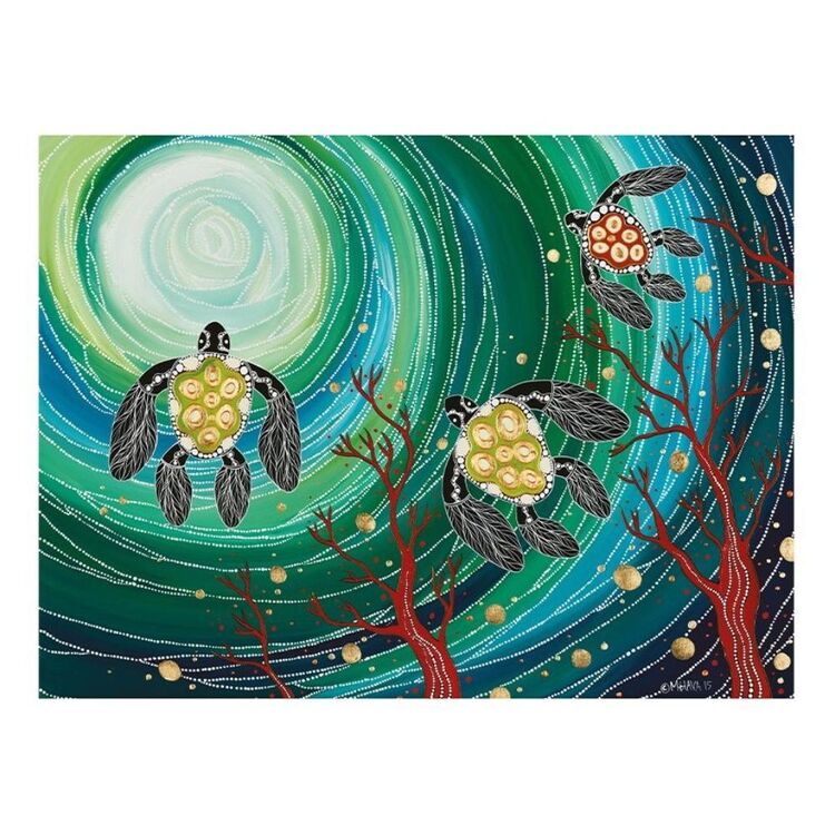Maxwell & Williams Melanie Hava Jugaig-Bana-Wabu Tea Towel 50 x 70 cm Turtles