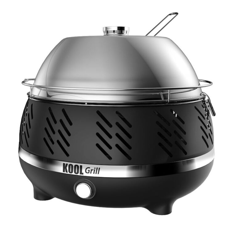 AS SEEN ON TV KOOL GRILL 3-IN-1 BBQ, SMOKER AND ROASTER BLACK
