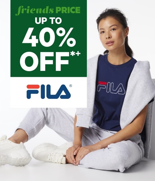 Up To 40% Off Full Priced Fila