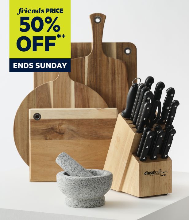 50% Off Full Priced Cookware & Kitchenware