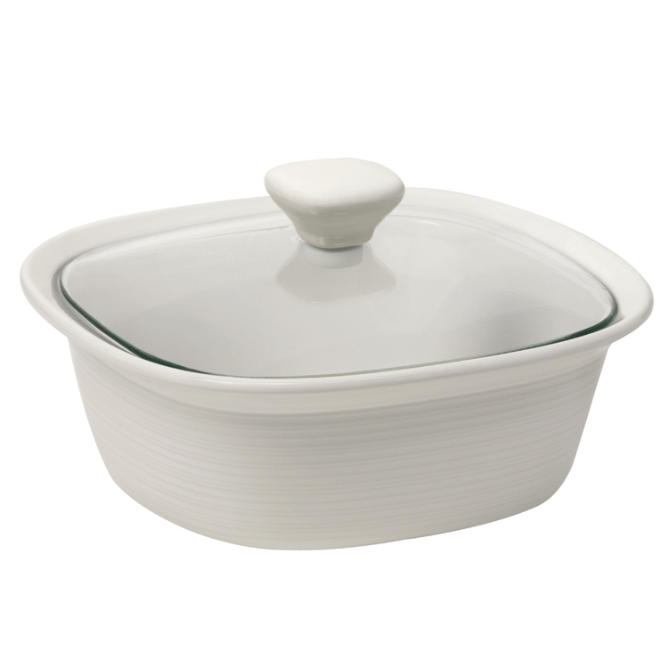 Corningware Casserole Pot Etch White