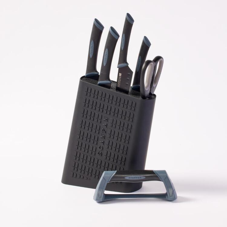 Scanpan Spectrum 6-Piece Knife Block Set with Sharpener