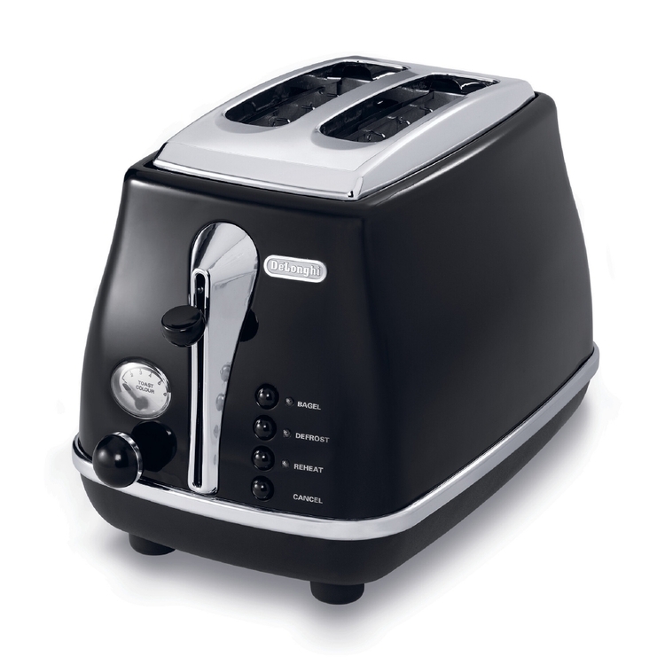 De'Longhi Icona Slice Toaster Black - Main Image