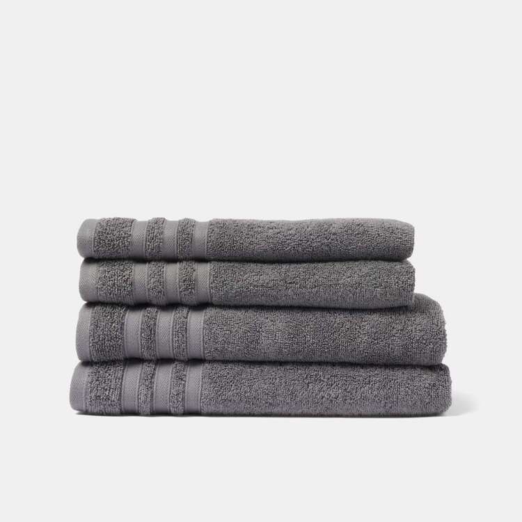 Soren Bedford Low Twist Towel Collection Charcoal