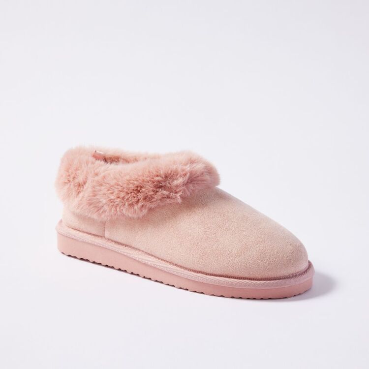 Pink Boot Slippers Sash & Rose Women's Andie Low Slipper Boot Blush Pink | Harris Scarfe