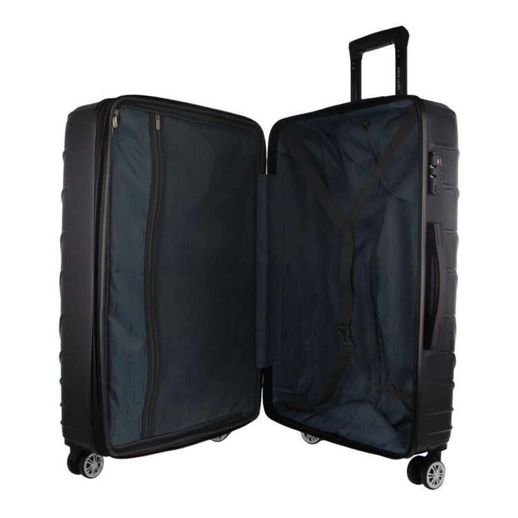 Pierre Cardin 70cm Medium Hard Shell Suitcase Black Pierre cardin 70cm medium hard shell suitcase black