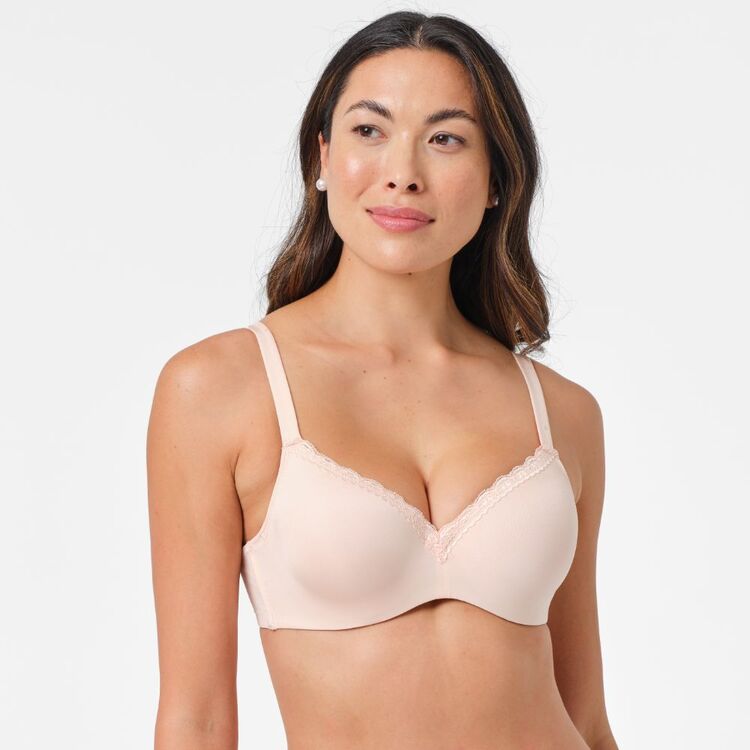 Bras for Large Breasted Women Full-Coverage Wire-Free Shaper Bra Lightly  Lined Back Smoothing Bra Large Breast Posture Bras,Push Up Bras for Women  No Underwire Beige S at  Women's Clothing store