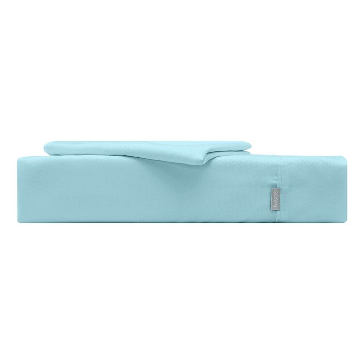 Room Essentials Easy Care Full Size Sheet Set – Turquoise Chevron Pattern – New
