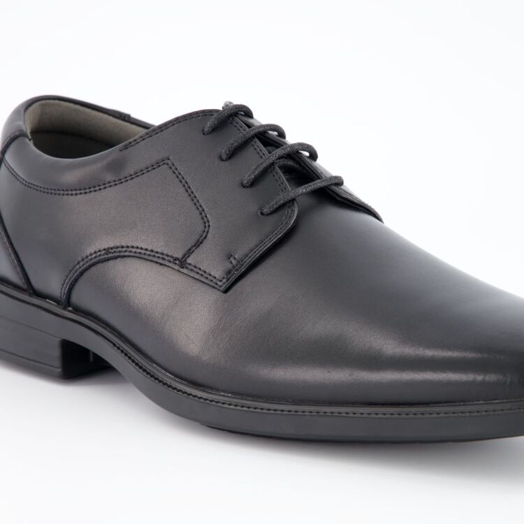 Slatters Men's Suave Leather Lace Up Shoe Black
