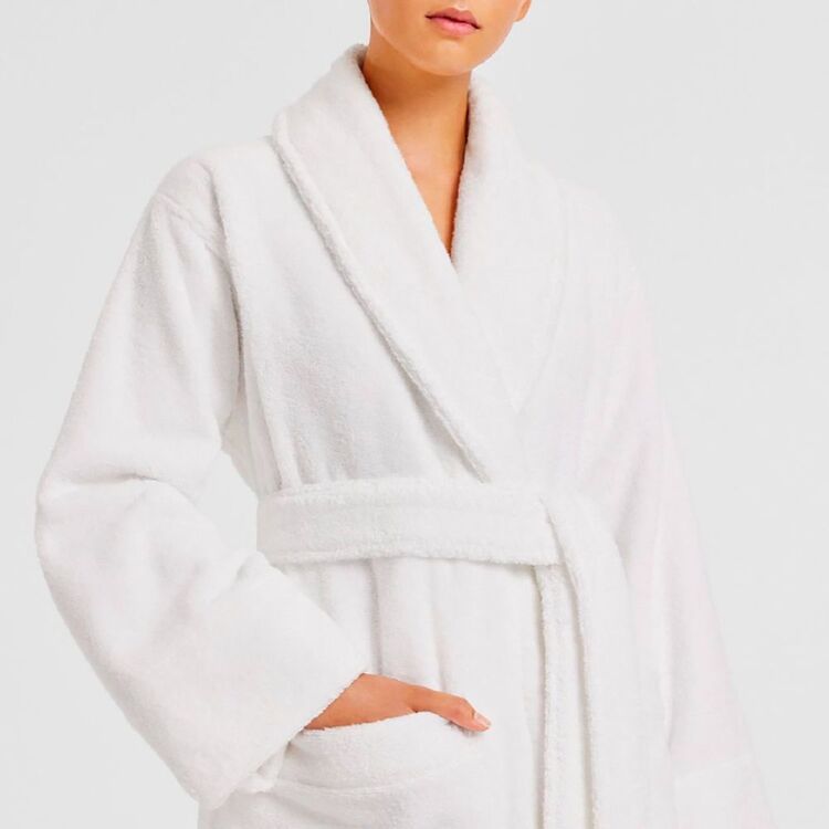 Bath Robe Back Sheridan Aven Cotton Bath Robe White | Harris Scarfe
