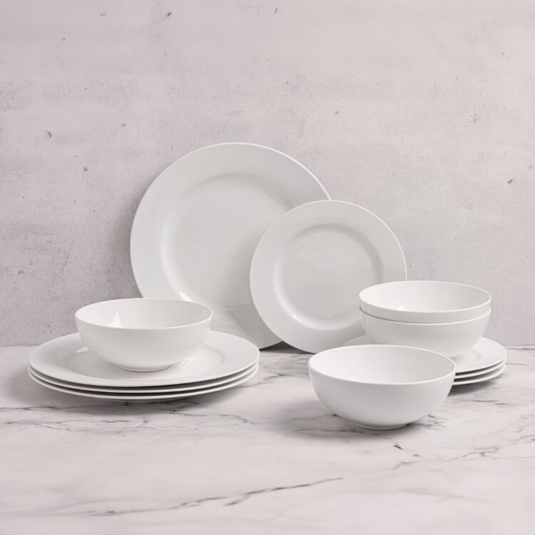 Soren Oxford Rim 12 Piece Dinner Set - Main Image