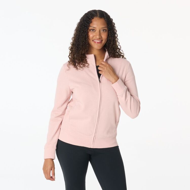 LMA Women's Zip Through Fleece Jacket Dust Pink